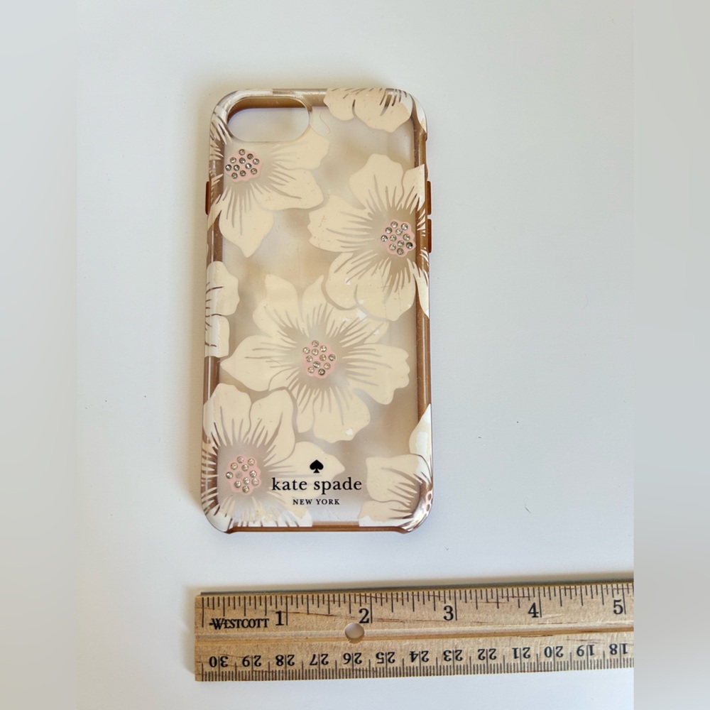 Kate Spade Tan and Cream Floral Phone Case Iphone 6/6s/7